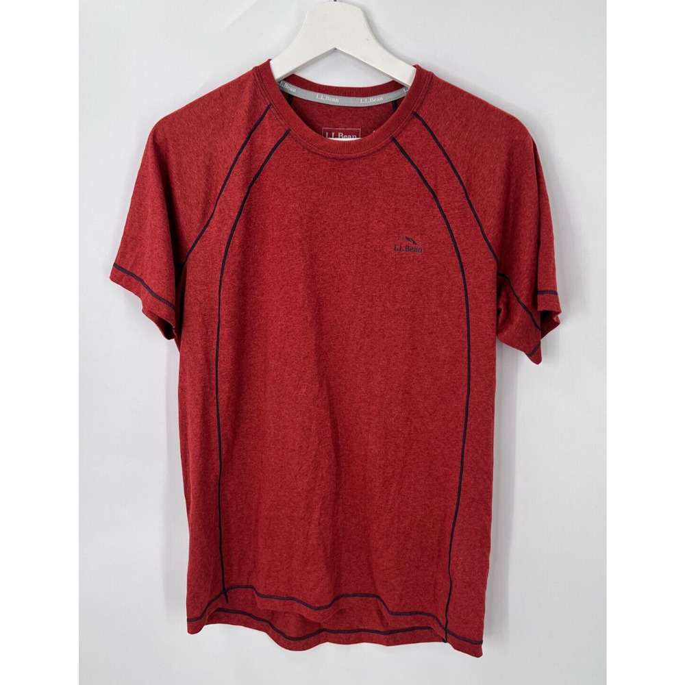 L.L.Bean Quick-Dry Trail Tee Slightly Fitted Short-Sleeve Burnt Orange Men's S